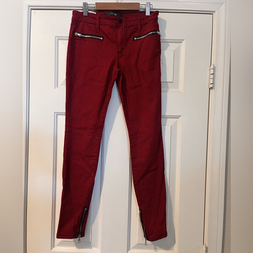 Joes Jeans red houndstooth